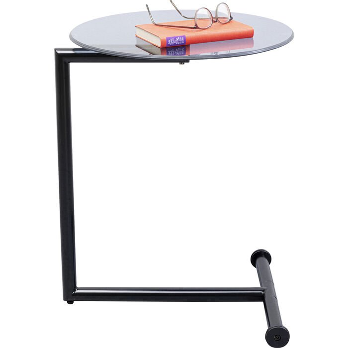 KARE DESIGN Easy Living Black sidebord, rund - glas og sort stl (46)