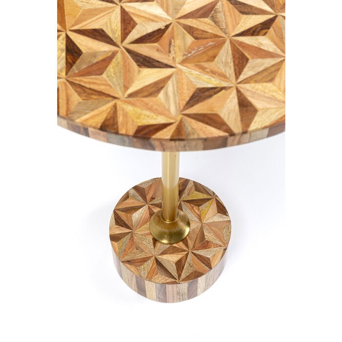 KARE DESIGN Domero Geo sidebord, rund - brun polyresin og messing stl (40)