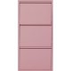 KARE DESIGN Caruso 3 skoskap, m. 3 drer - rosa stl (H:104)