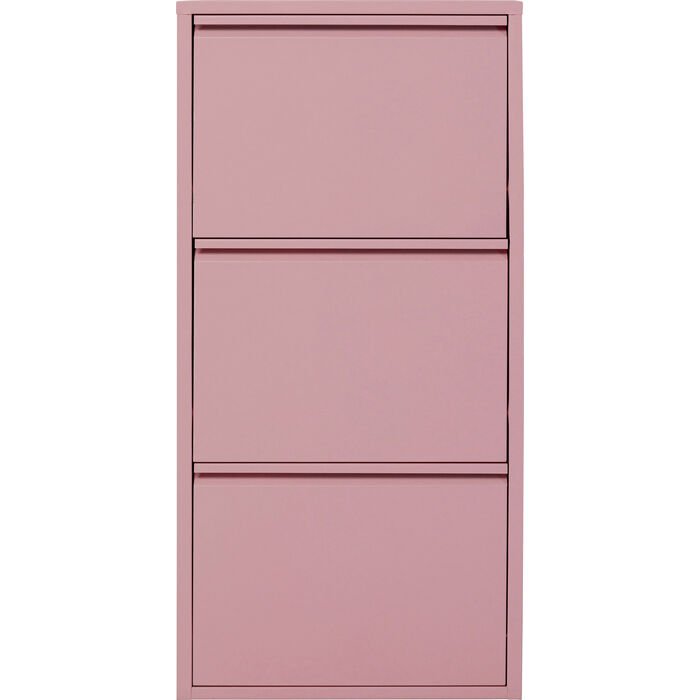 KARE DESIGN Caruso 3 skoskap, m. 3 drer - rosa stl (H:104)
