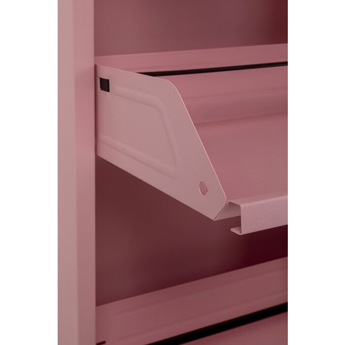 KARE DESIGN Caruso 3 skoskap, m. 3 drer - rosa stl (H:104)