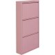 KARE DESIGN Caruso 3 skoskap, m. 3 drer - rosa stl (H:104)