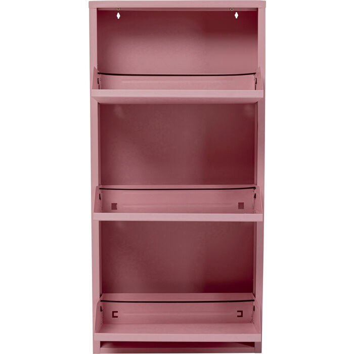 KARE DESIGN Caruso 3 skoskap, m. 3 drer - rosa stl (H:104)