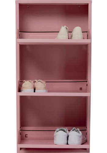 KARE DESIGN Caruso 3 skoskap, m. 3 drer - rosa stl (H:104)