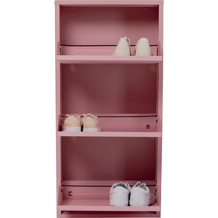 KARE DESIGN Caruso 3 skoskap, m. 3 drer - rosa stl (H:104)