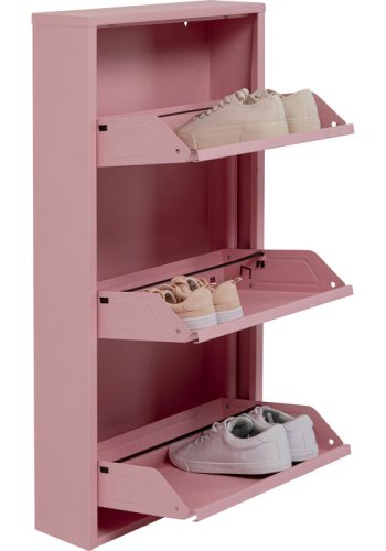 KARE DESIGN Caruso 3 skoskap, m. 3 drer - rosa stl (H:104)