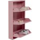 KARE DESIGN Caruso 3 skoskap, m. 3 drer - rosa stl (H:104)