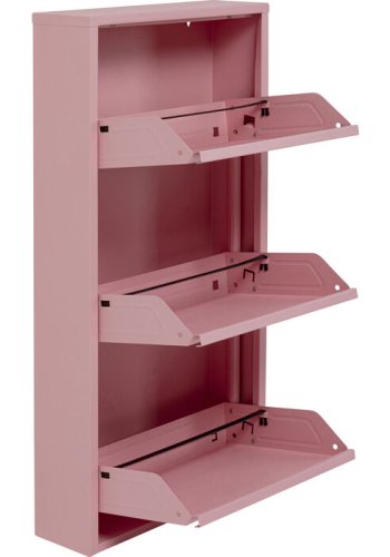 KARE DESIGN Caruso 3 skoskap, m. 3 drer - rosa stl (H:104)