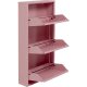 KARE DESIGN Caruso 3 skoskap, m. 3 drer - rosa stl (H:104)