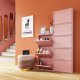 KARE DESIGN Caruso 3 skoskap, m. 3 drer - rosa stl (H:104)