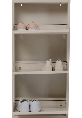 KARE DESIGN Caruso 3 skoskap, m. 3 drer - kremstl (H:104)