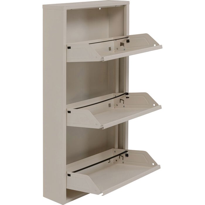 KARE DESIGN Caruso 3 skoskap, m. 3 drer - kremstl (H:104)