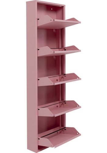 KARE DESIGN Caruso 5 skoskab, m. 5 lger - lyserd stl (H:173)