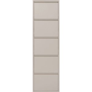 KARE DESIGN Caruso 5 skoskab, m. 5 lger - creme stl (H:173)