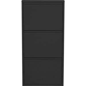 KARE DESIGN Caruso 3 skoskab, m. 3 lger - sort stl (H:104)