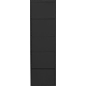 KARE DESIGN Caruso 5 skoskab, m. 5 lger - sort stl (H:173)