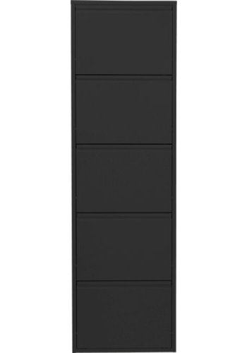 KARE DESIGN Caruso 5 skoskap, m. 5 drer - svart stl (H:173)