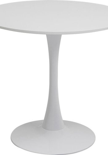 KARE DESIGN Schickeria spisebord, rundt - hvit MDF og hvitt stl (80)