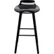 KARE DESIGN York Counter barstol,  m rygln og fodsttte - sort ABS plast og sort stl