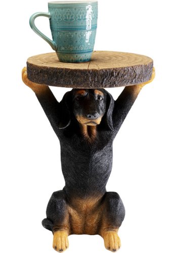 KARE DESIGN Animal Bassotto sidebord, rundt - flerfarget polyresin (32)