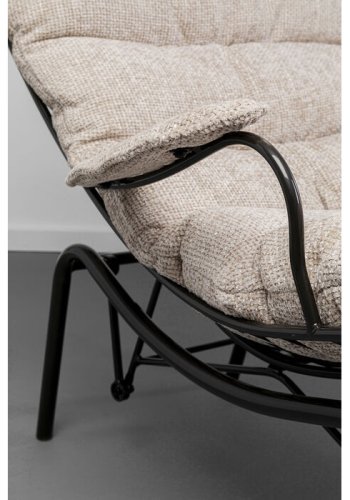 KARE DESIGN Vienna Swing gyngestol og skammel - beige polyester og stl