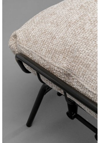 KARE DESIGN Vienna Swing gyngestol og skammel - beige polyester og stl