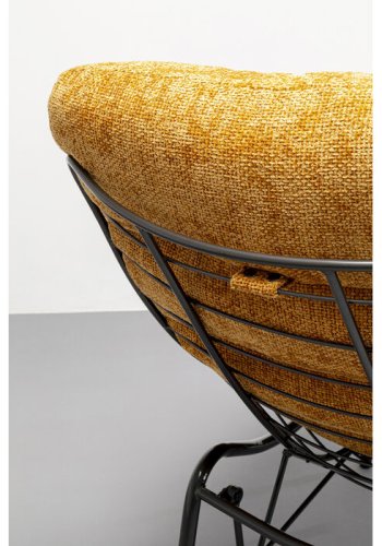 KARE DESIGN Vienna Swing gyngestol og skammel - gul polyester og stl