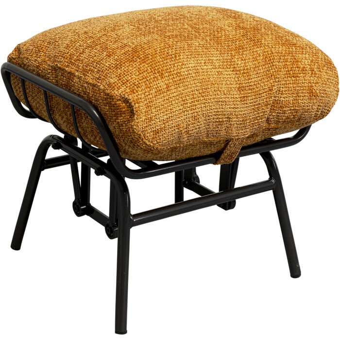 KARE DESIGN Vienna Swing gyngestol og skammel - gul polyester og stl