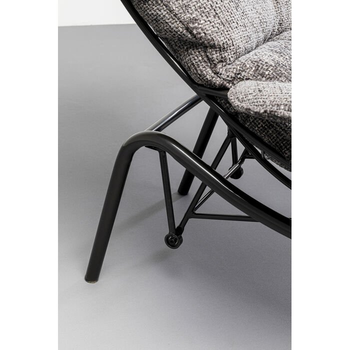 KARE DESIGN Vienna Swing gyngestol og skammel - gr polyester og stl