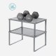 SONGMICS krydderir�kkel med 2 niveauer, s�lv KCS01SV