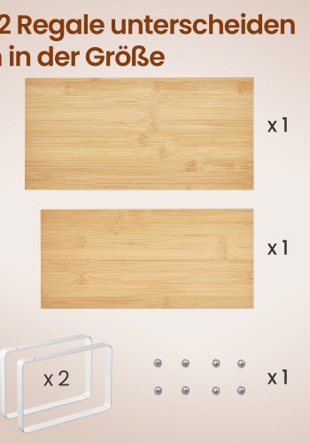 SONGMICS krydderirol, s�t med 2 skabshylder, udvidelig k�kkenhylde, stabelbar krydderiholder, metal og konstrueret tr�, Cloud White og naturbeige KCS200W01