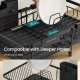 SONGMICS diskst&auml;ll, stort utdragbart avrinningsh�l f&ouml;r sm� utrymmen, 360&deg; roterande utdragbar pip, diskst&auml;ll, st�l, 46,5 x 29,6 x 14 cm, bl&auml;cksvart KCS556BH01