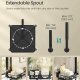 SONGMICS diskst&auml;ll, stort utdragbart avrinningsh�l f&ouml;r sm� utrymmen, 360&deg; roterande utdragbar pip, diskst&auml;ll, st�l, 46,5 x 29,6 x 14 cm, bl&auml;cksvart KCS556BH01