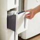 SONGMICS Plastikopbevaringsskuffer, Smal Opbevaringsvogn p� Hjul, 4-Skuffers Opbevaringst�rn til Badev�relse/K�kken, Pladsbesparende, 45 x 17 x 83 cm, Hvid og Gr� KFR008G01
