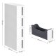 SONGMICS Plastikopbevaringsskuffer, Smal Opbevaringsvogn p� Hjul, 4-Skuffers Opbevaringst�rn til Badev�relse/K�kken, Pladsbesparende, 45 x 17 x 83 cm, Hvid og Gr� KFR008G01
