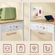 VASAGLE KKS014Y02 K�kkenhylde med stikkontakter, st�ende hylde, mikrob�lgeovnshylde, 4 niveauer og 8 S-kroge, justerbar hylde, k�kkenrulleholder, 40 x 60 x 140 cm, guld eg Cloud White