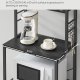 VASAGLE Kaffebar, bagerist til k�kken med opbevaring, 6-lags k�kkenhylder med 6 kroge, mikrob�lgeovnsstativ, industriel, 15,7 x 23,6 x 65,7 tommer, antracitgr� og bl�ksort UKKS024B22