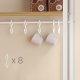VASAGLE KKS058Y02 K�kkenreol med stikd�se, kaffebar med bordplade, h�jde 90 cm, mikrob�lgeovnsstativ med 8 kroge, 40 x 60 x 170 cm, eg guld og skyhvid