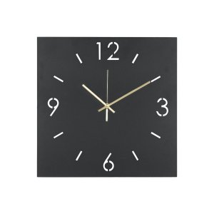 SPINDER DESIGN Time vgur, kvadratisk - sort stl (40x40)