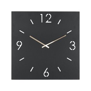 SPINDER DESIGN Time vgur, kvadratisk - sort stl (60x60)