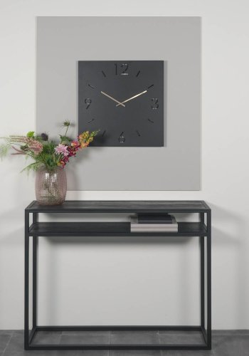 SPINDER DESIGN Time vgur, kvadratisk - sort stl (60x60)