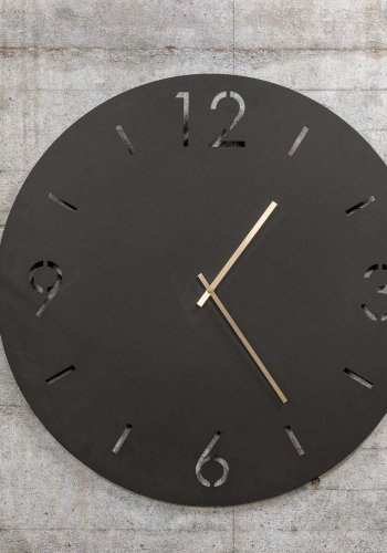 SPINDER DESIGN Time vgur, rund - sort stl (80)