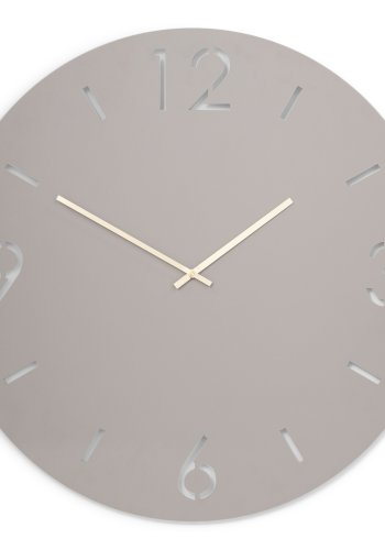 SPINDER DESIGN Time veggklokke, rund - taupe stl (80)
