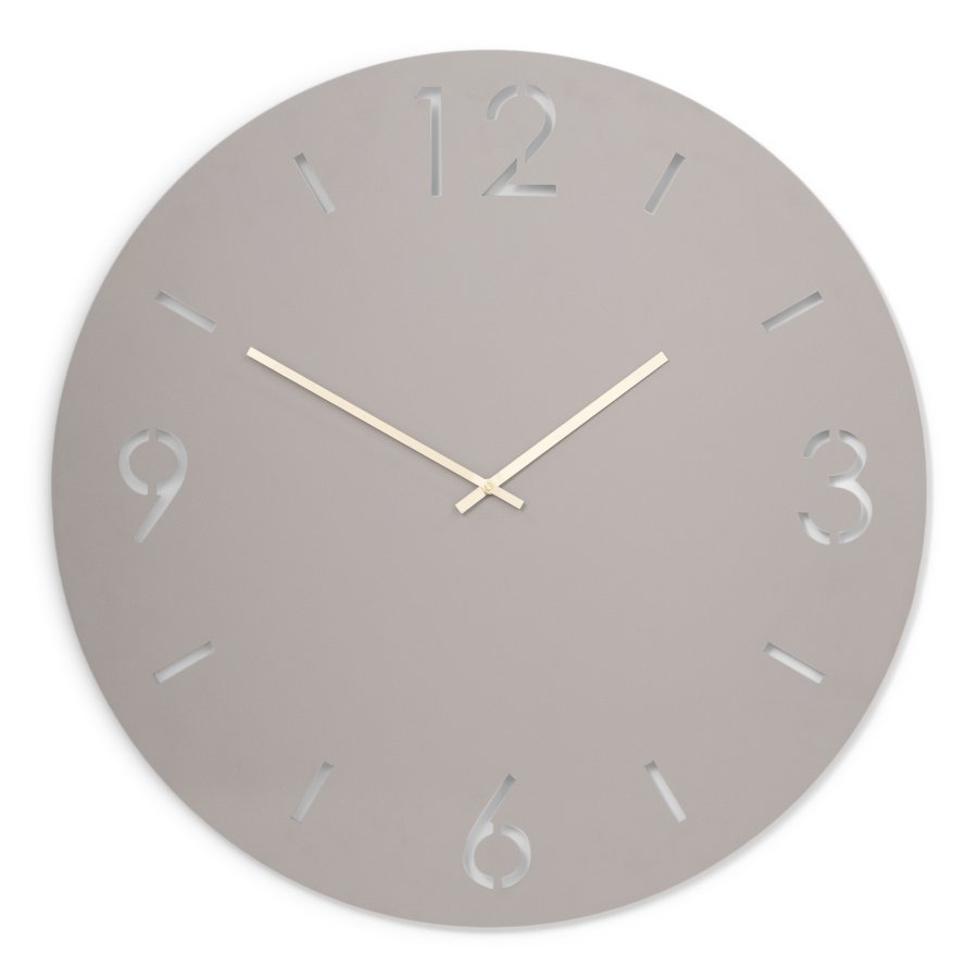 SPINDER DESIGN Time veggklokke, rund - taupe stl (80)