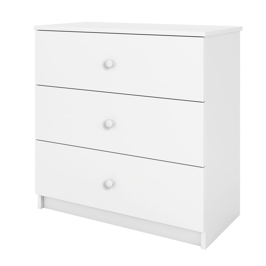 Babydreams Kinderkommode, mit 3 Schubladen - Laminat weiß