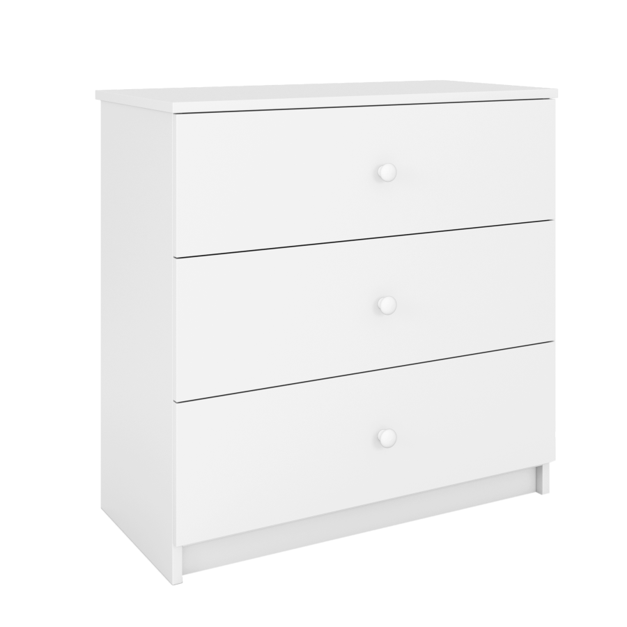 Babydreams Kinderkommode, mit 3 Schubladen - Laminat weiß