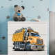 Babydreams barnekommode med lastebil, m. 3 skuffer - hvit laminat