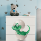 Babydreams barnekommode med liten dino, m. 3 skuffer - hvit laminat