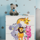 Babydreams barnekommode med dyrehagedyr, m. 3 skuffer - hvit laminat