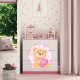 Babydreams barnekommode med bamse med sommerfugler, m. 3 skuffer - hvit og rosa laminat